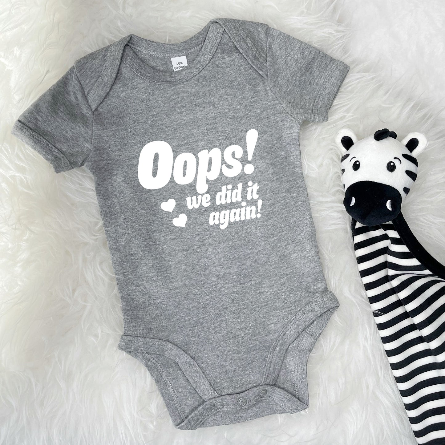 Oops We Did It Again! 2nd Baby Announcement Babygrow - Lovetree Design