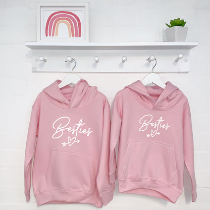 Besties Heart Matching Girls Hoodies - Lovetree Design