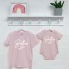 Besties Heart Matching Girls T Shirts In Pink - Lovetree Design
