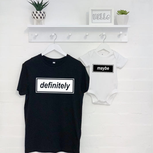 Definitely Maybe Father And Child Matching T Shirts - Lovetree Design