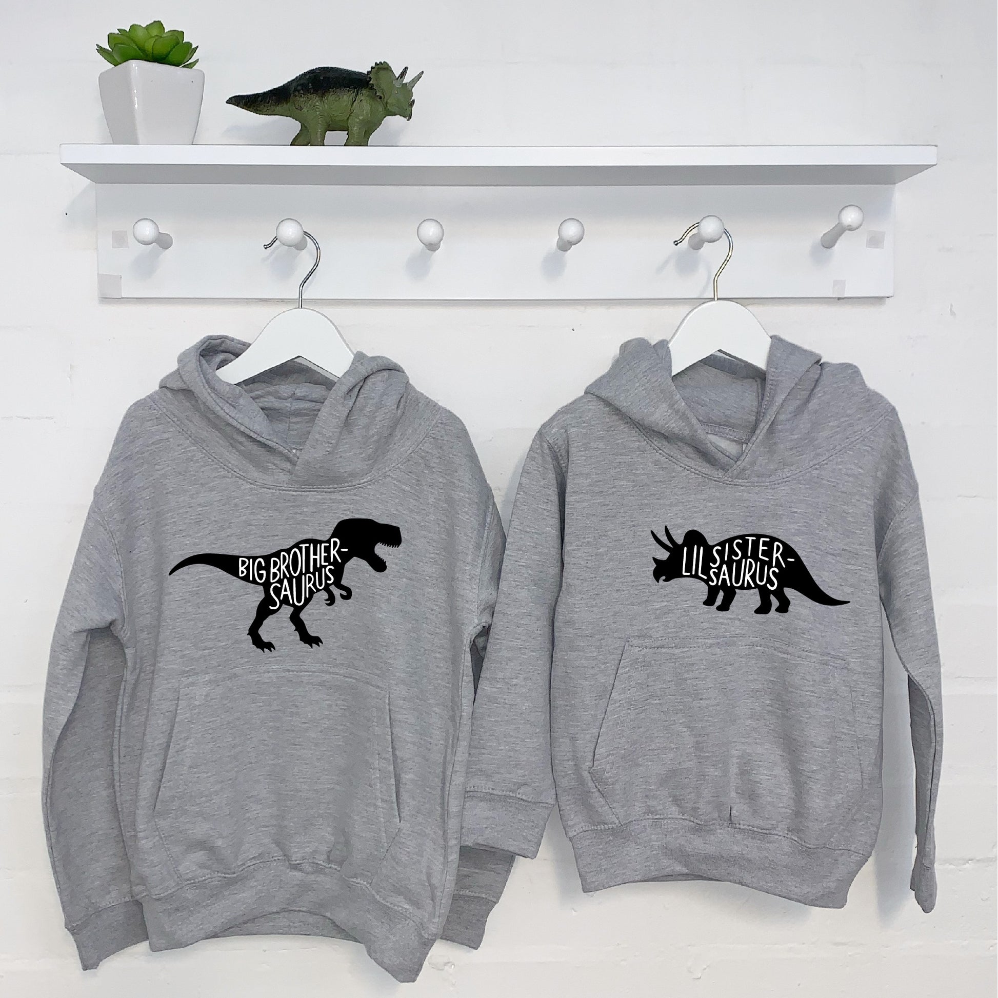 Dinosaur Brother Sister Hoodie Set - Lovetree Design