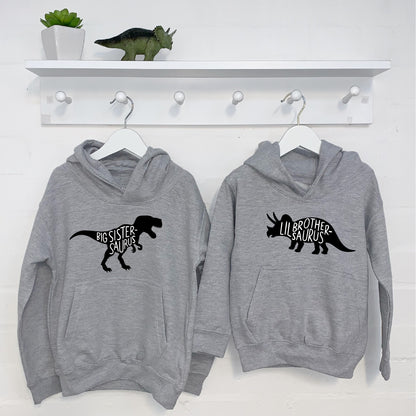 Dinosaur Brother Sister Hoodie Set - Lovetree Design