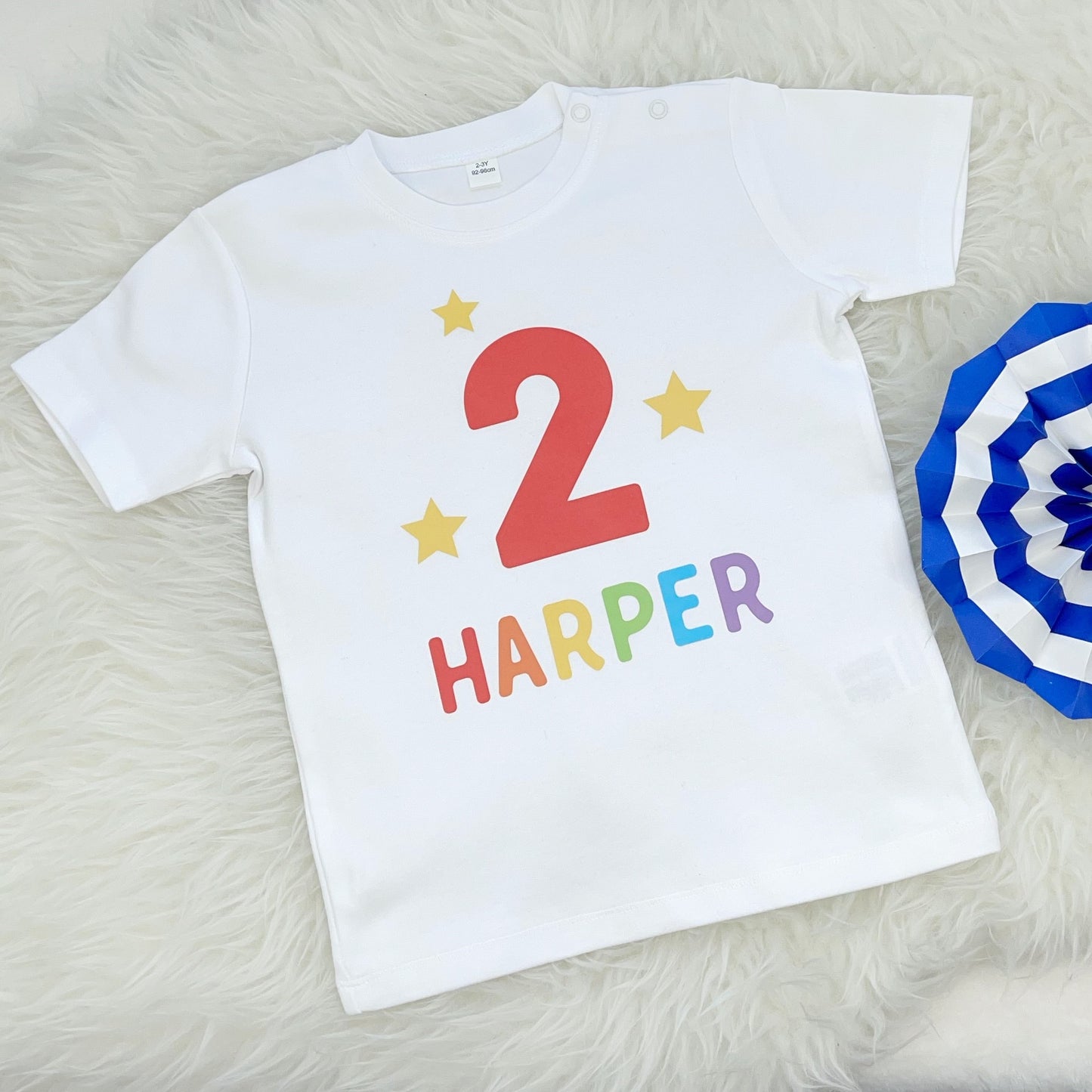 Kids Personalised Rainbow Birthday T Shirt - Lovetree Design