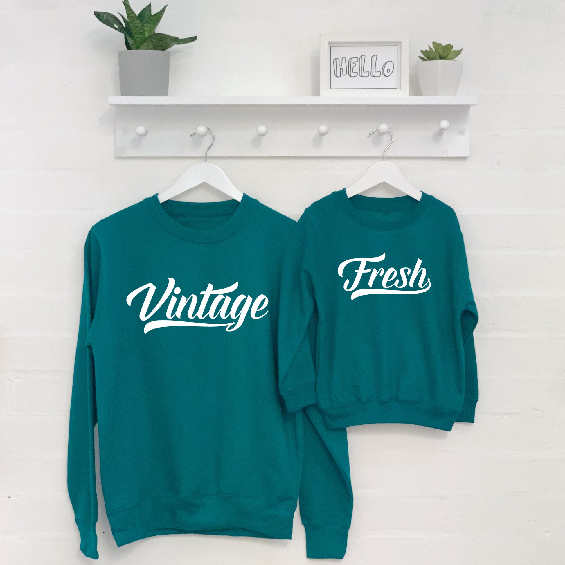 Vintage And Fresh Adult And Child Sweatshirt Set - Lovetree Design