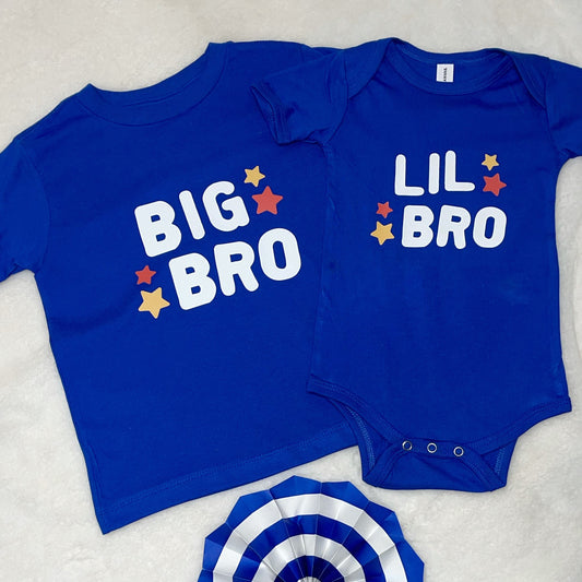 Big Bro Lil Bro Stars T Shirt Set - Lovetree Design