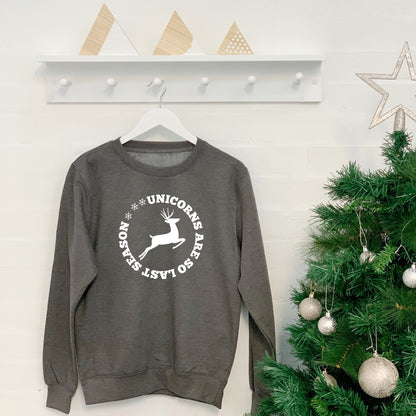 Unicorns Are So Last Season Christmas Jumper - Lovetree Design