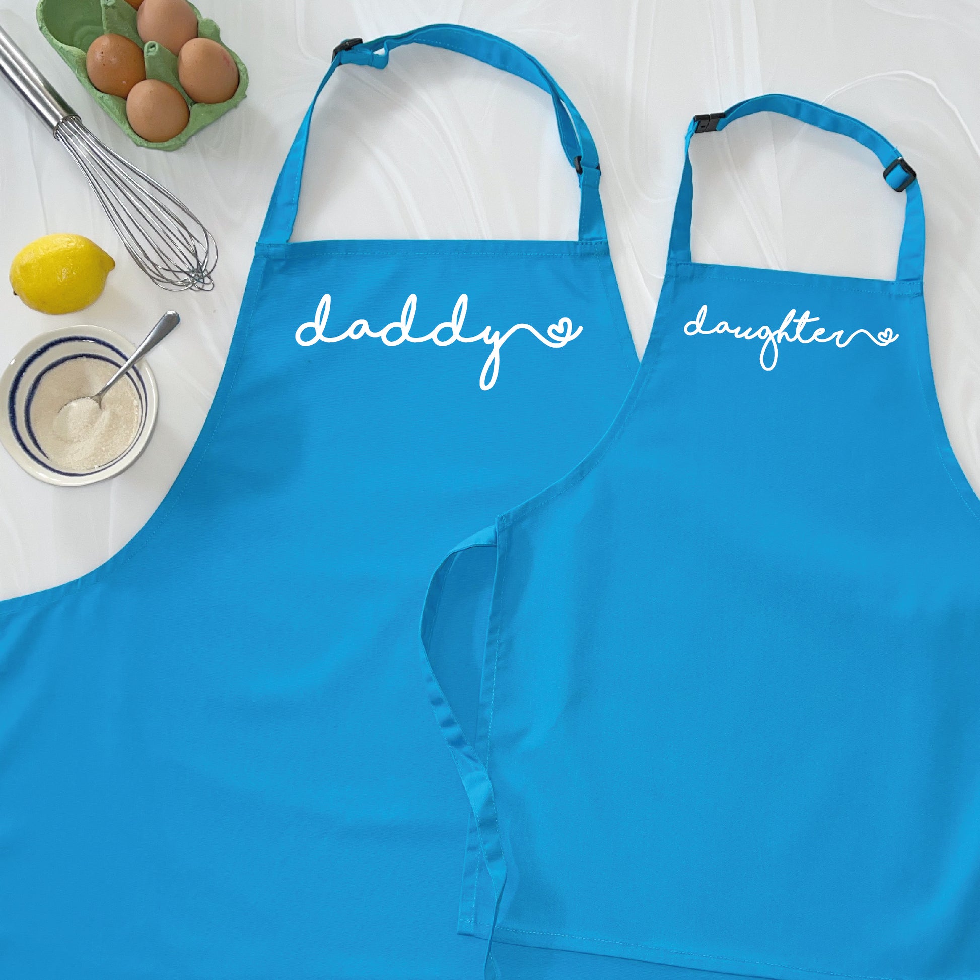 Dad And Daughter Heart Apron Set - Lovetree Design