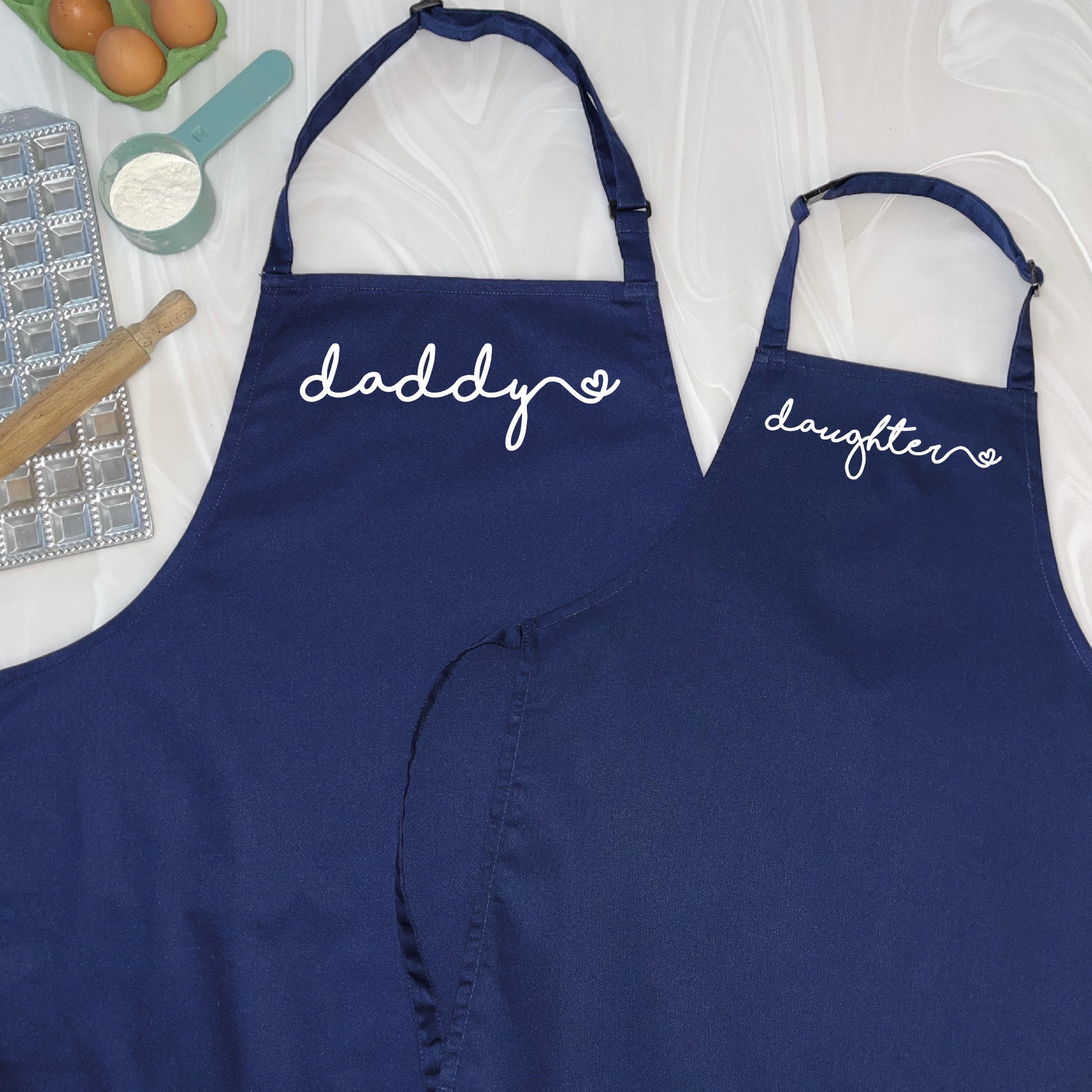 Dad And Daughter Heart Apron Set - Lovetree Design