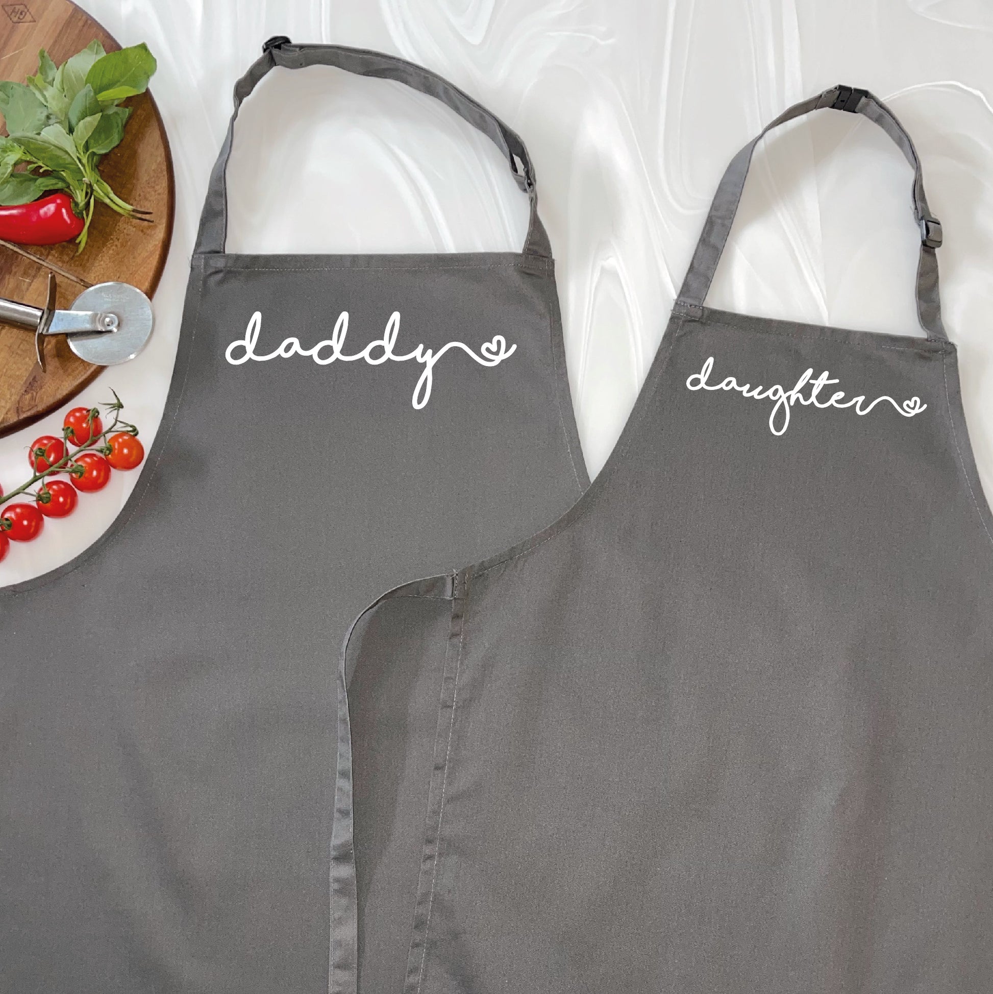 Dad And Daughter Heart Apron Set - Lovetree Design