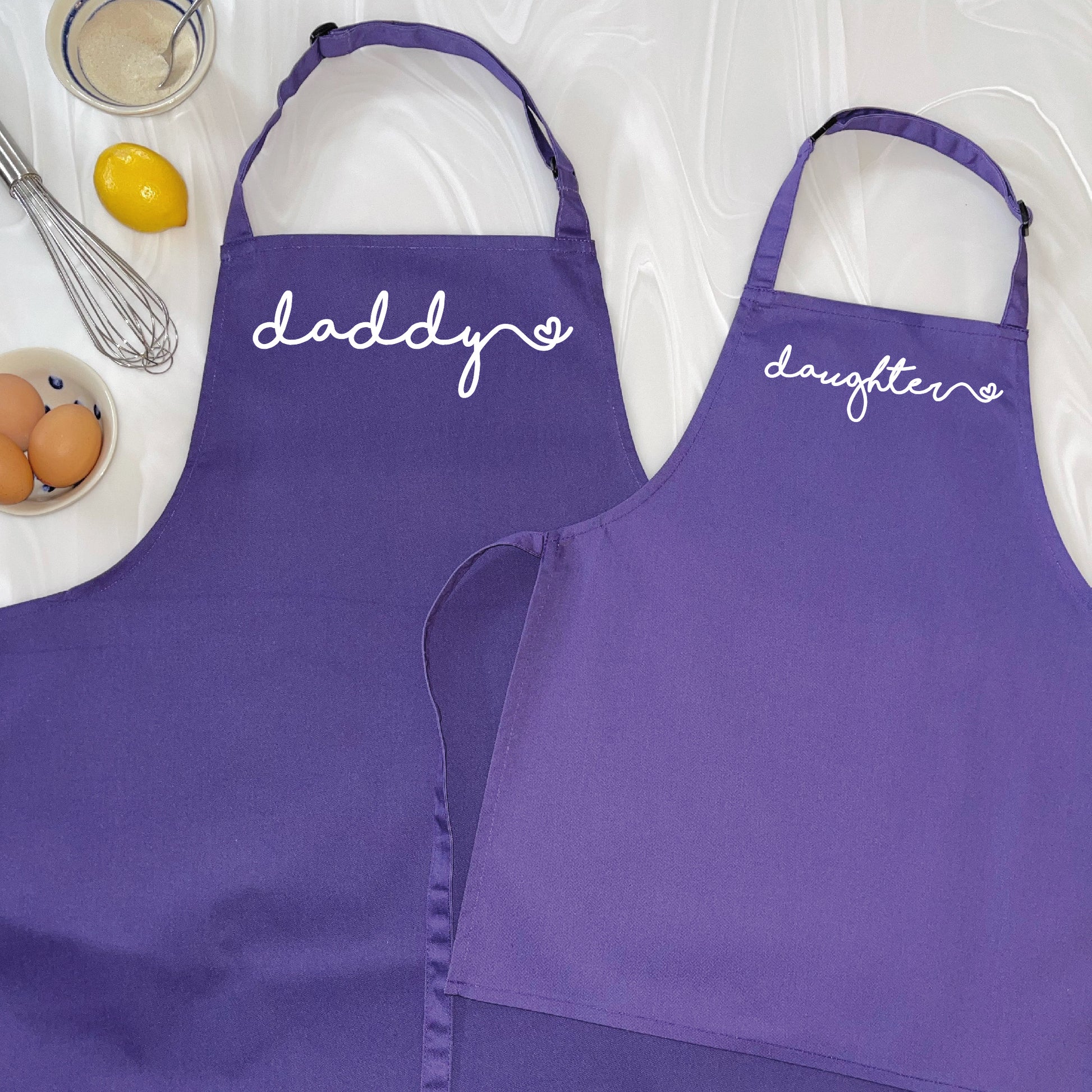 Dad And Daughter Heart Apron Set - Lovetree Design