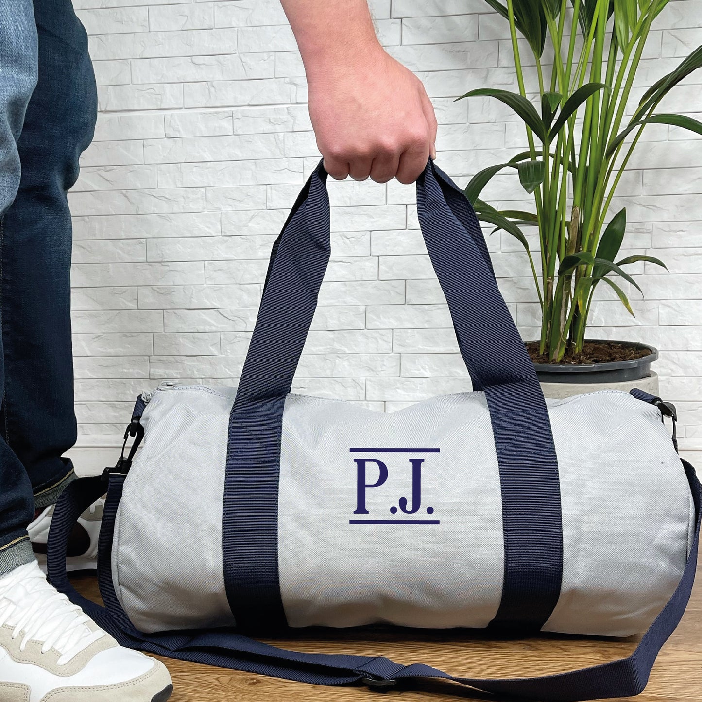 Personalised Mens Holdall Bag With Initials In Block - Lovetree Design