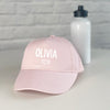 Kids Personalised Cap With Stars pink
