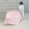 Kids Personalised Cap With Lightning Bolt pink