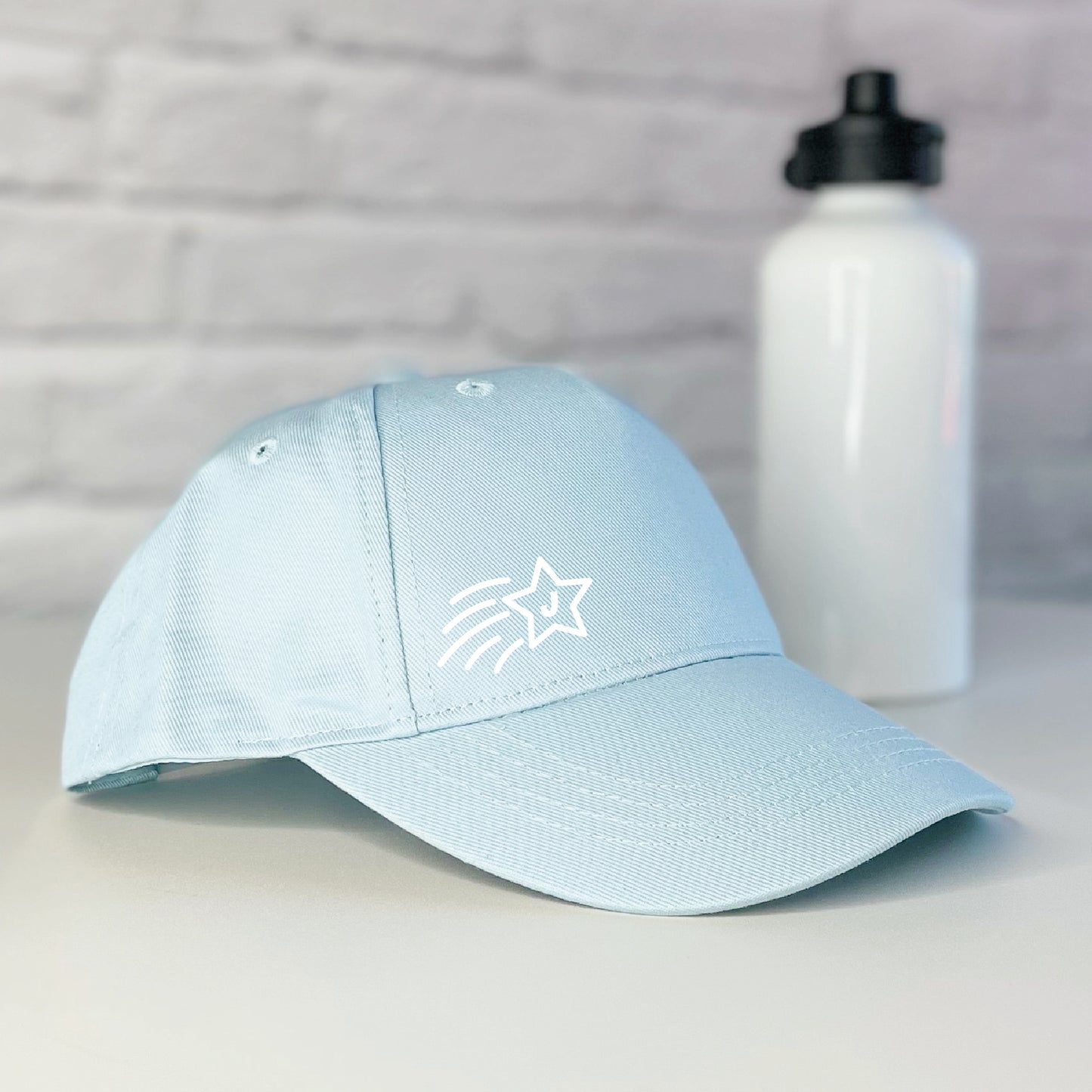 Kids Personalised Cap With Shooting Star blue