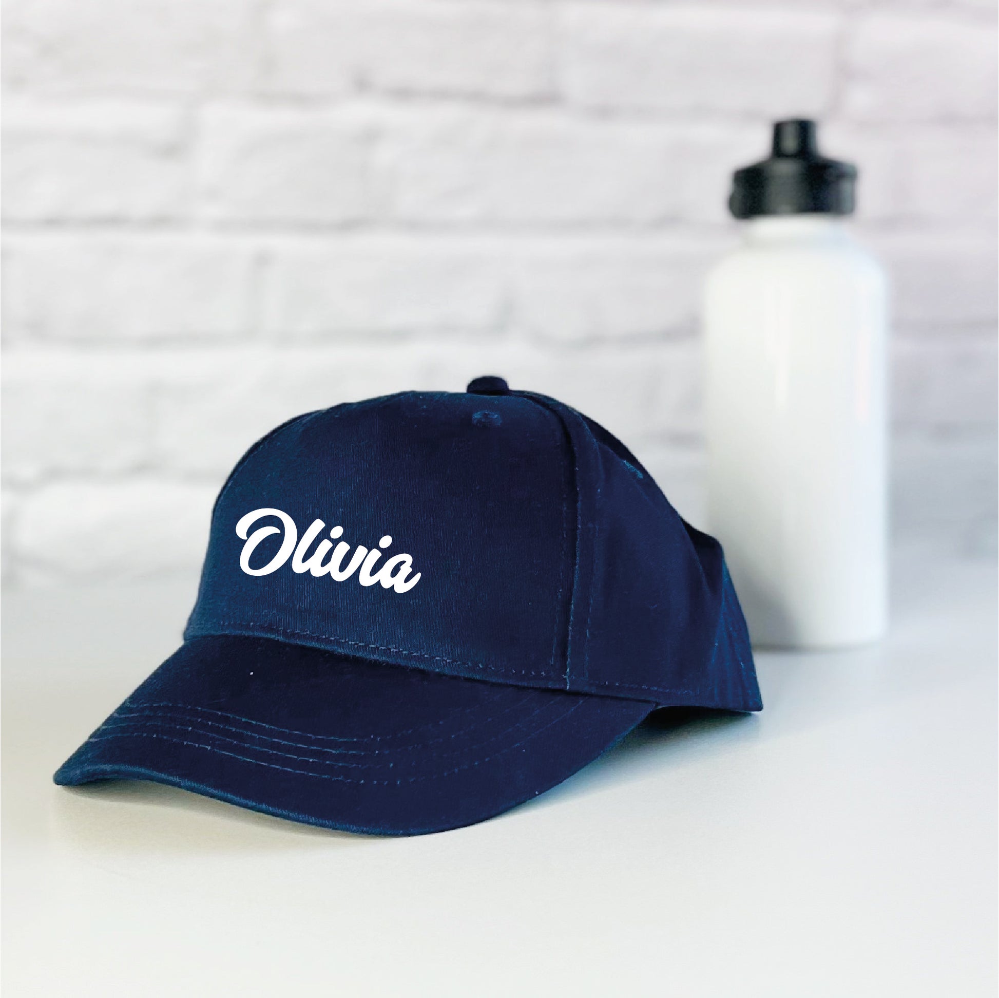 Personalised kids Cap retro navy