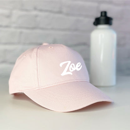 Personalised kids Cap retro pink