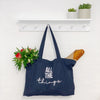 All The Things Woven Shopping Denim Blue Bag - Lovetree Design