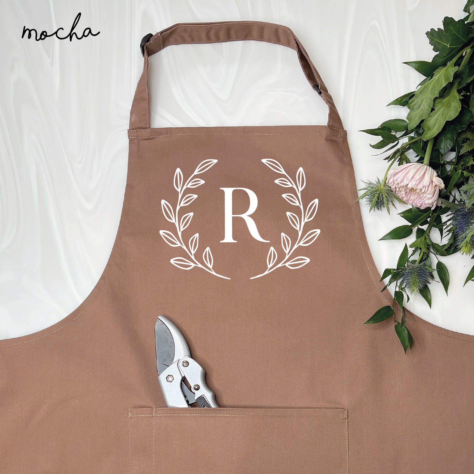 Personalised Initial Laurel Gardening Apron - Lovetree Design