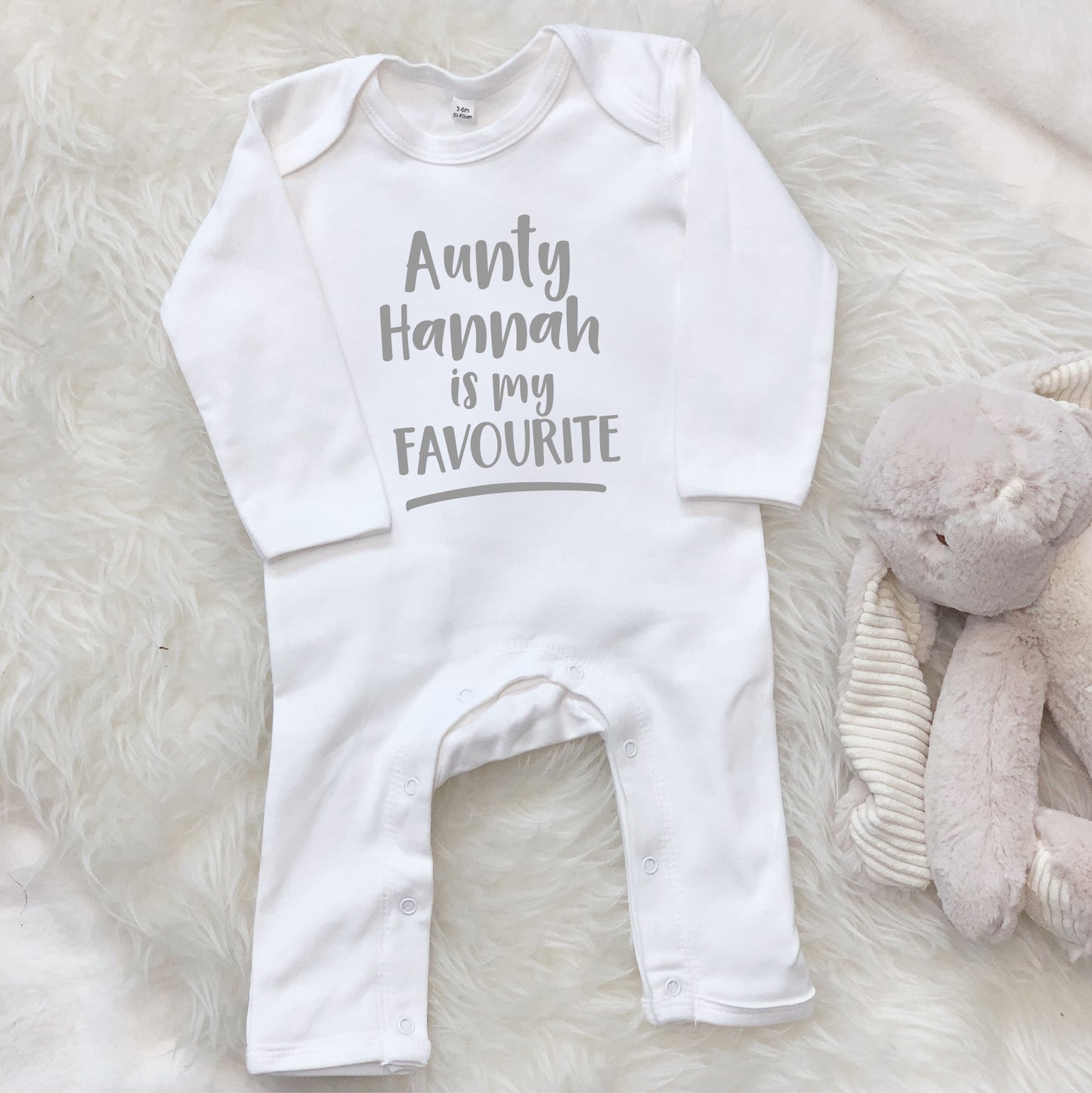 My Auntie Is My Favourite Personalised Babygrow - Lovetree Design