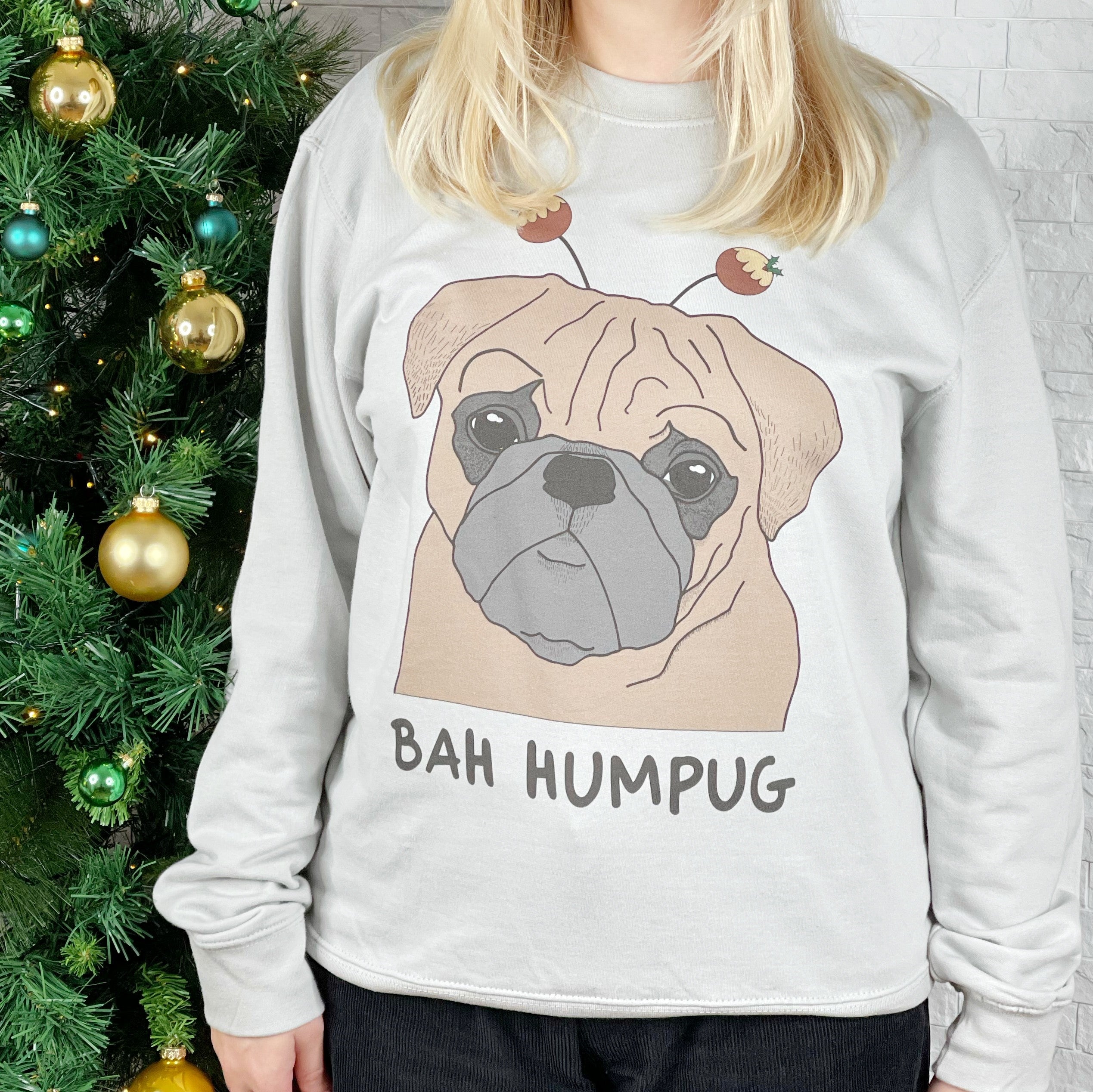 Bah Humpug Pug Christmas Jumper