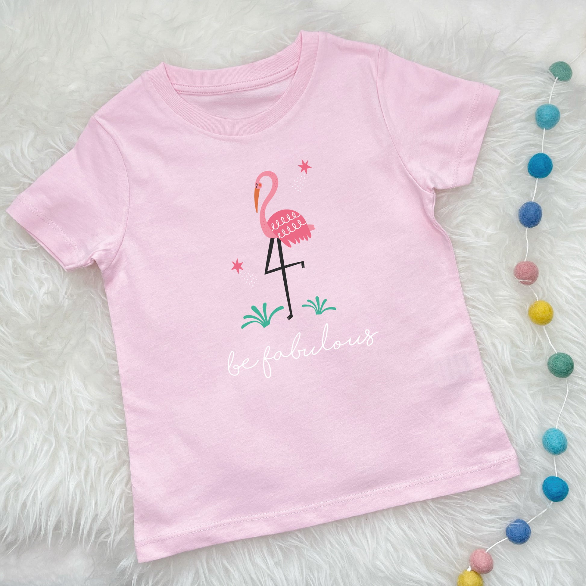 Girls Be Fabulous Pink Flamingo T Shirt - Lovetree Design