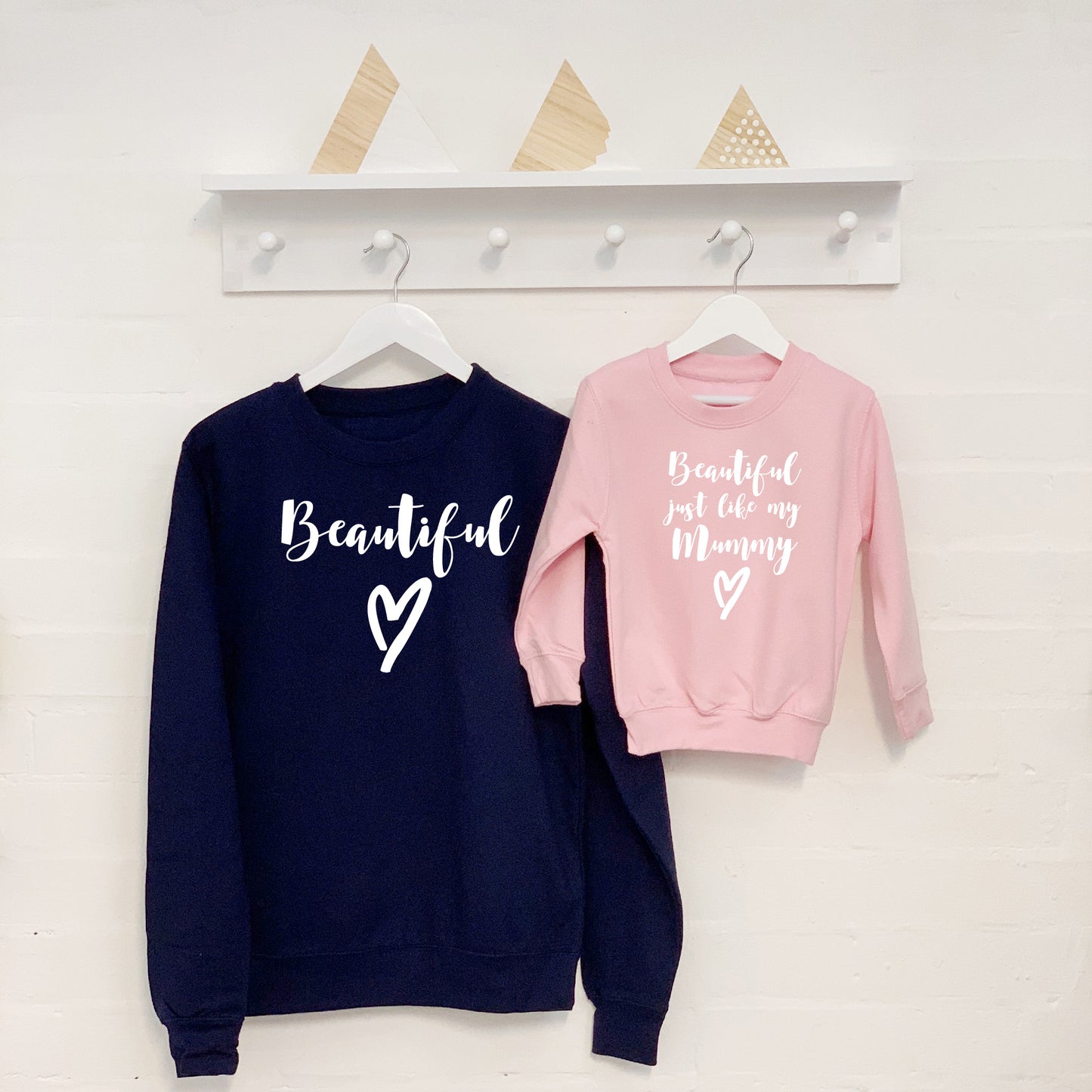 'Beautiful' Mother And Daughter Matching Sweatshirt Set - Lovetree Design