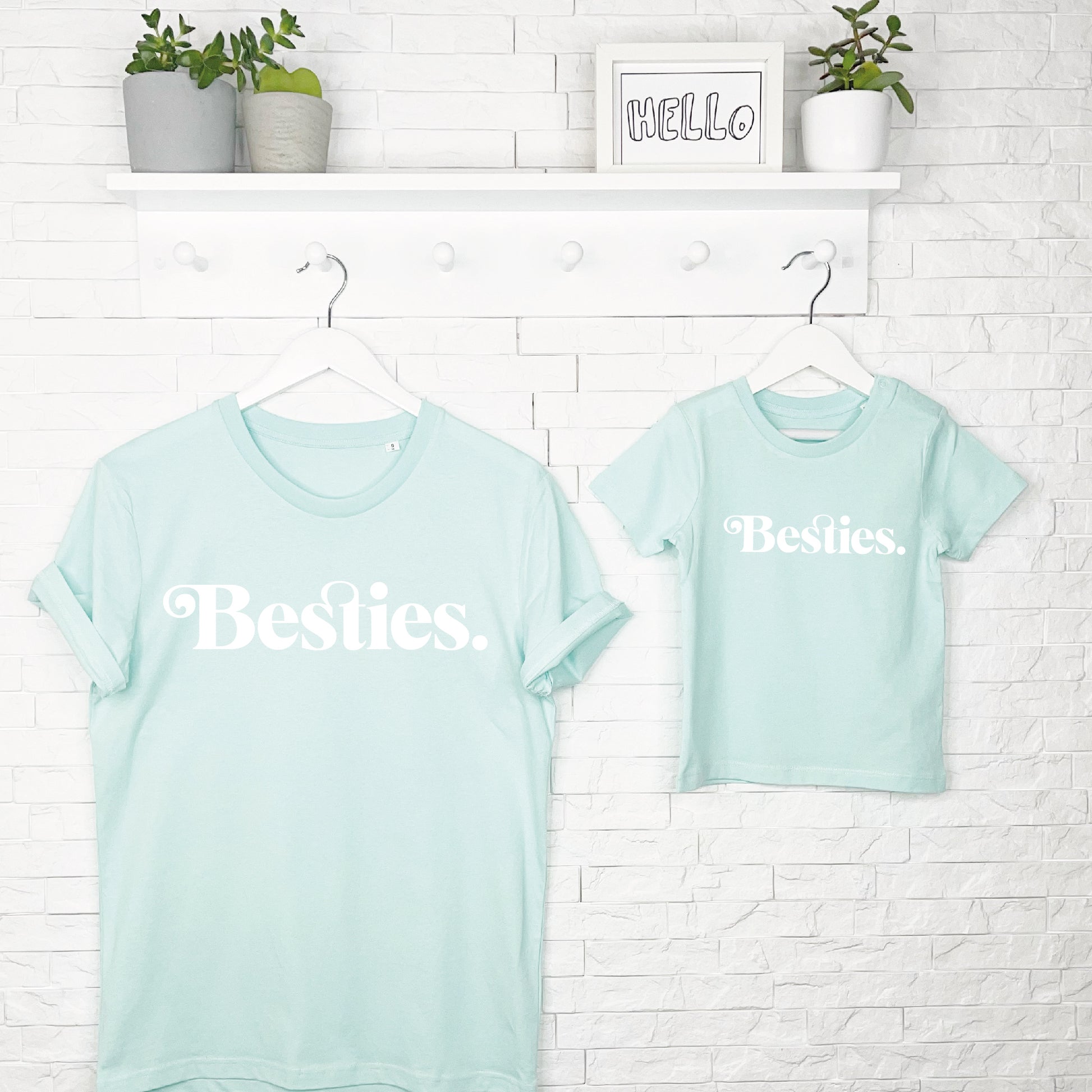 Mother And Child Besties T Shirt Set - Lovetree Design