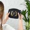 Gold Garland Personalised Black Make Up Bag - Lovetree Design
