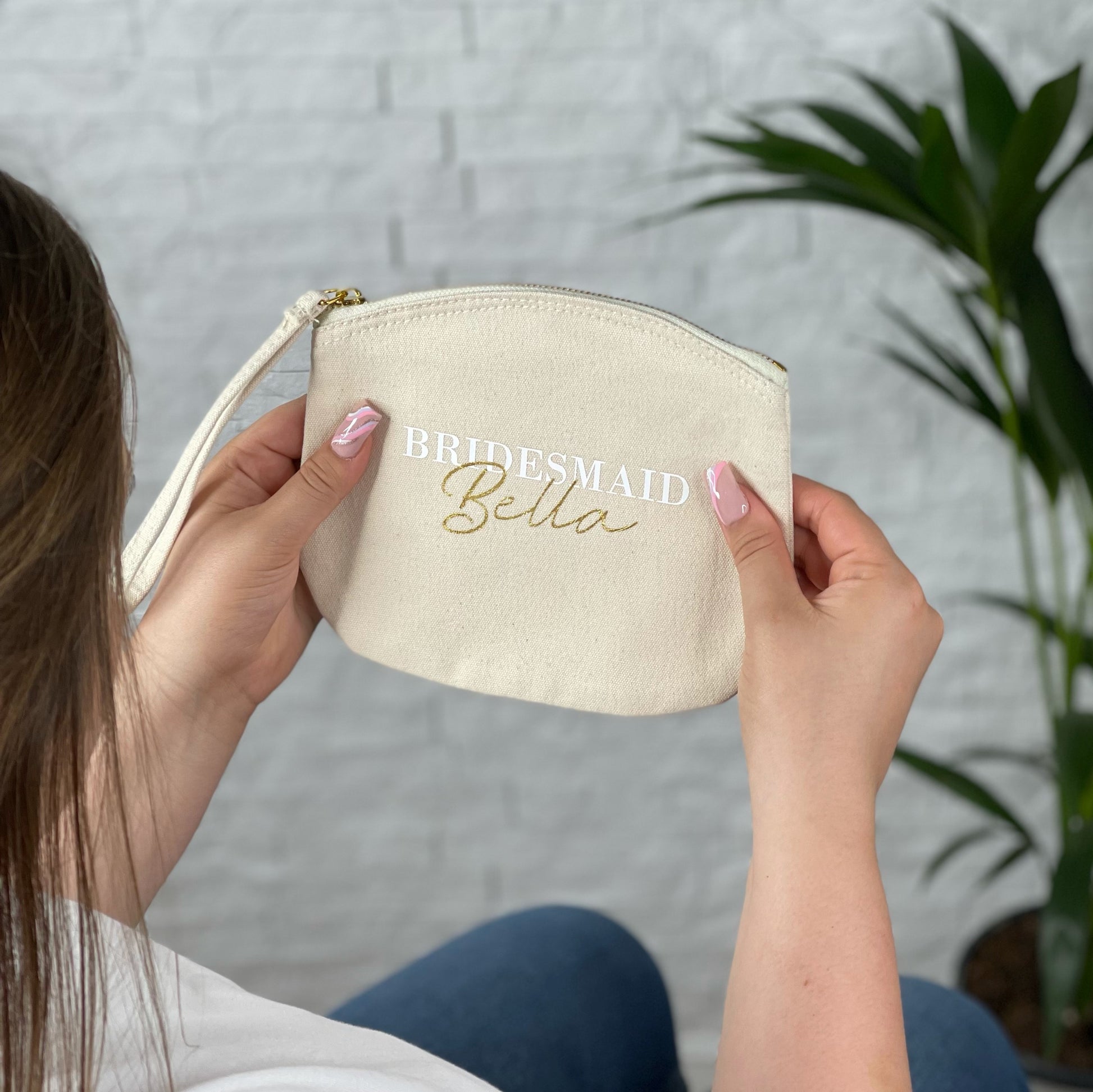 Bridesmaid Personalised Wedding Make Up Bag - Lovetree Design