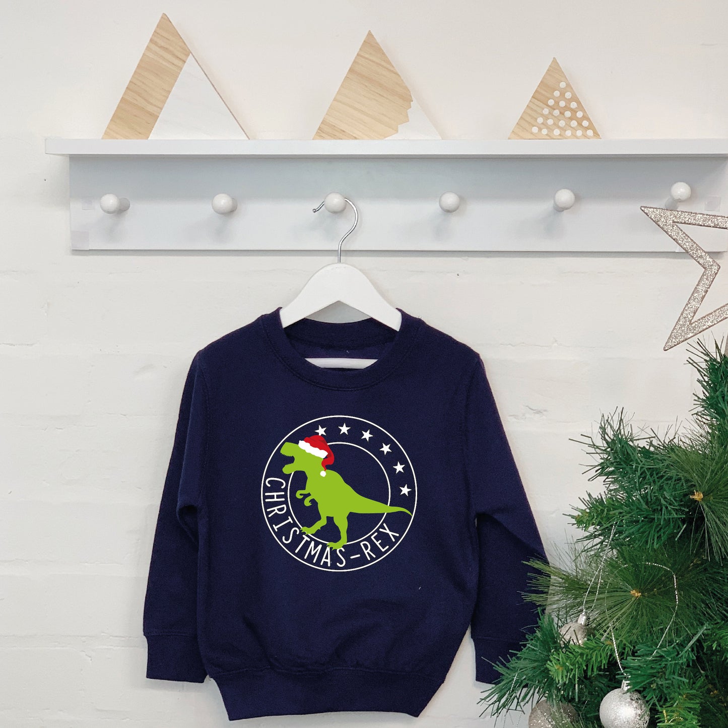 Christmas Rex Kids Dinosaur Christmas Jumper