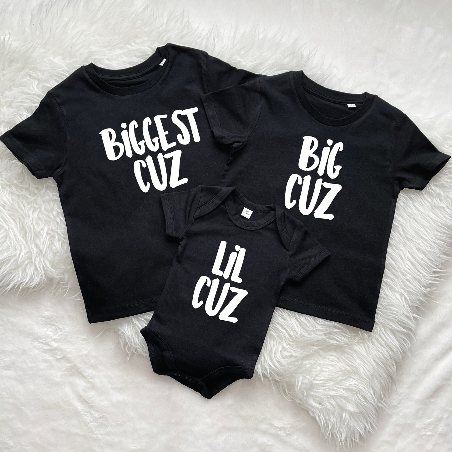 Biggest Cuz, Big Cuz And Lil Cuz Cousins T Shirt Set - Lovetree Design