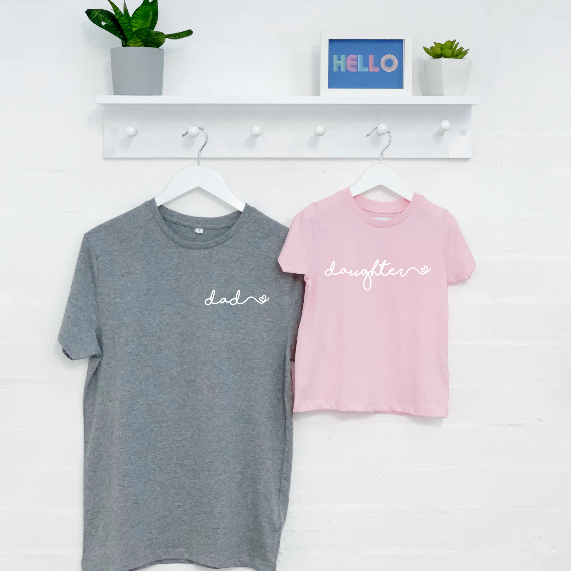 Father And Daughter Heart Matching T Shirt Set - Lovetree Design