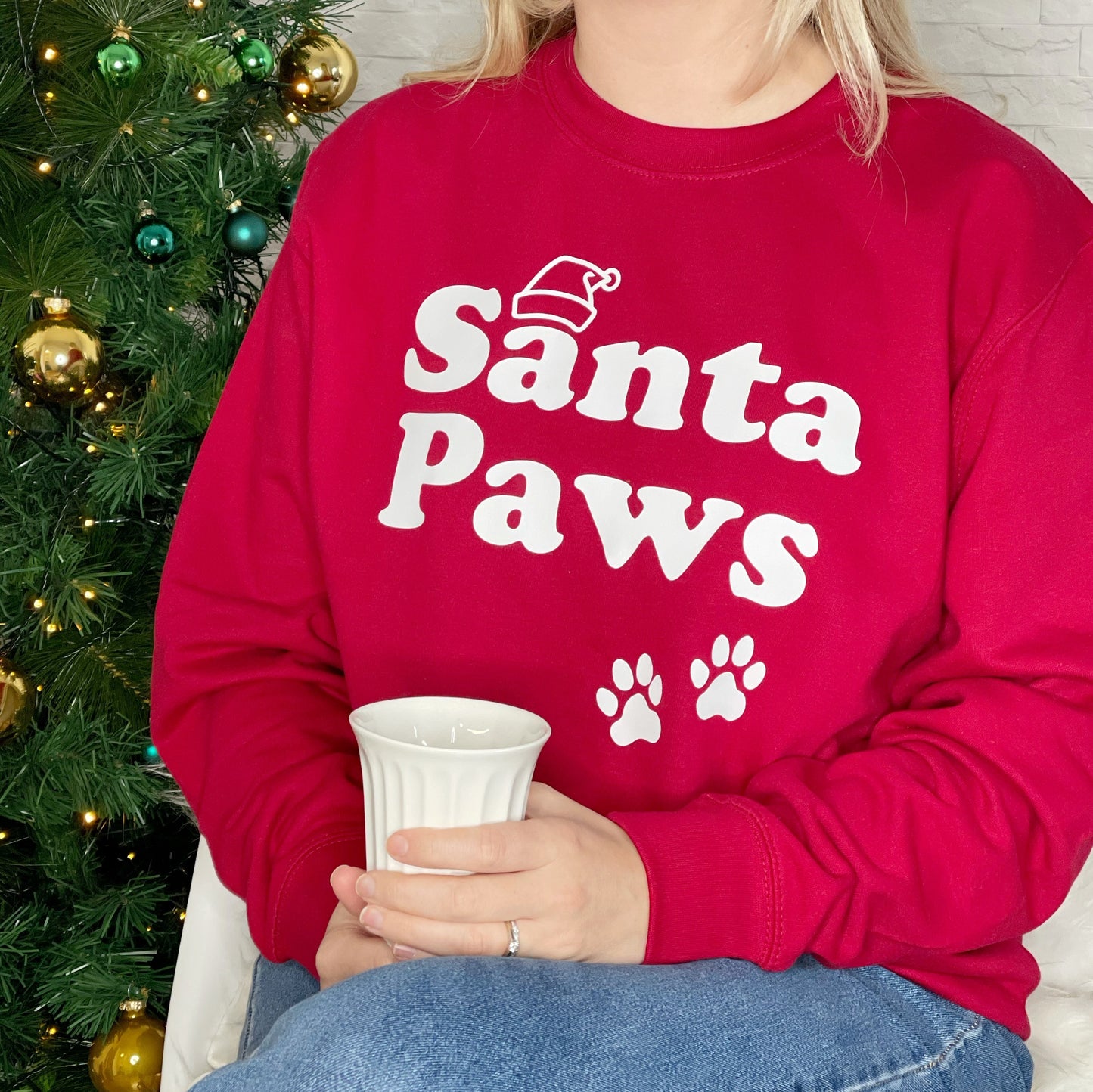 Santa Paws Pet Lover Christmas Sweatshirt - Lovetree Design