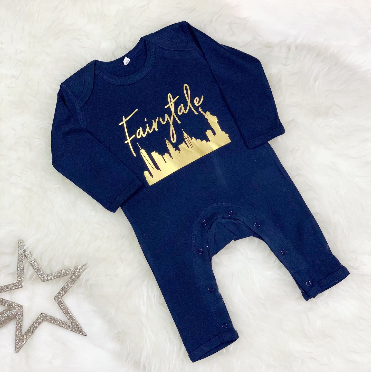 Fairytale Over New York Christmas Baby Rompersuit - Lovetree Design