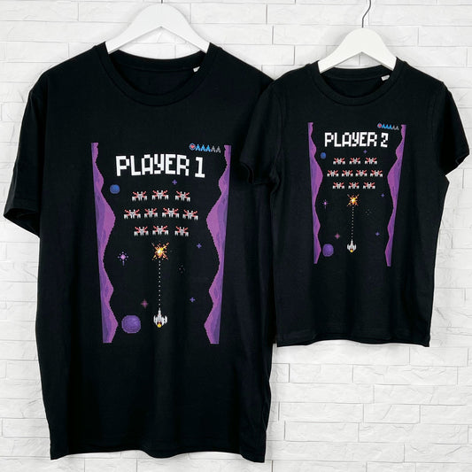 Player One Player Two Father And Son Gaming T Shirt Set - Lovetree Design