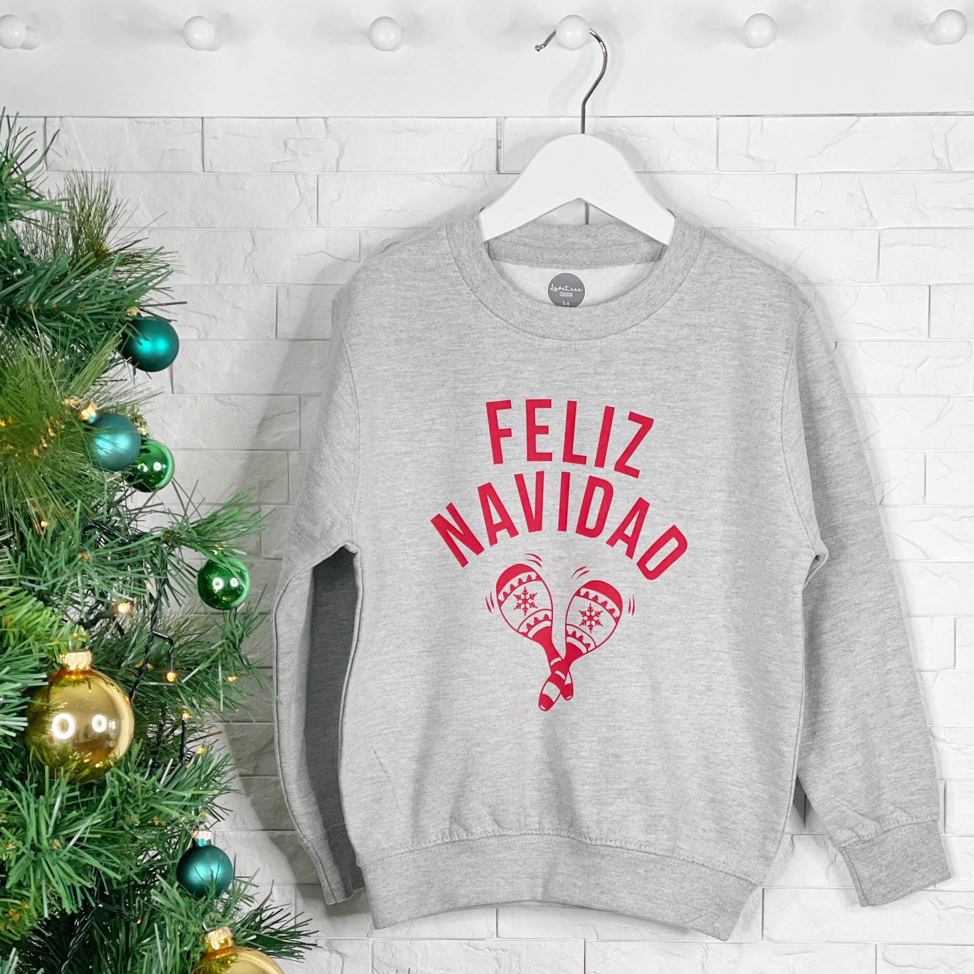 Feliz Navidad Kids Christmas Sweatshirt - Lovetree Design