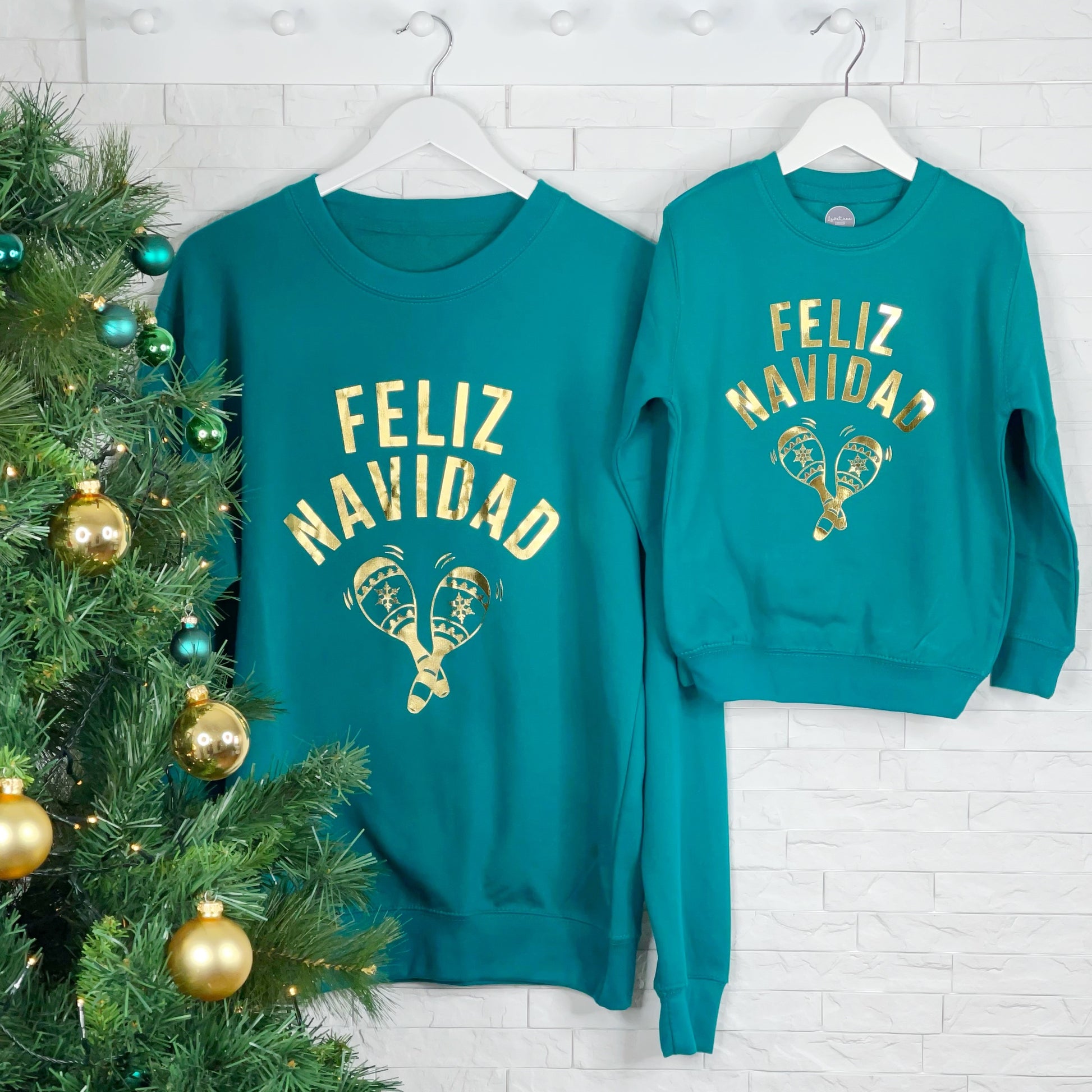 Feliz Navidad Matching Family Christmas Jumper Set - Lovetree Design