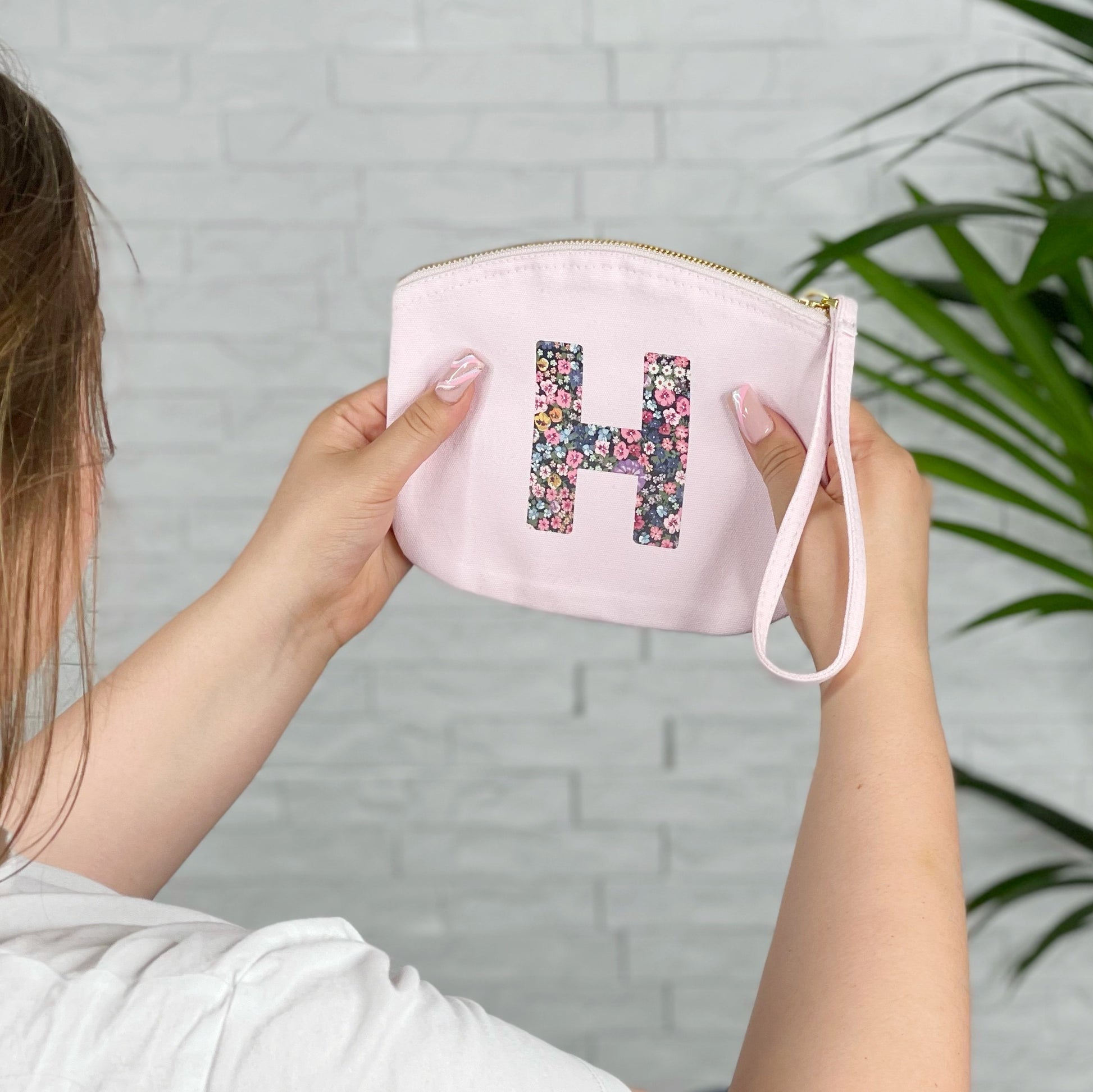 Floral Initial Personalised Make Up Bag - Lovetree Design