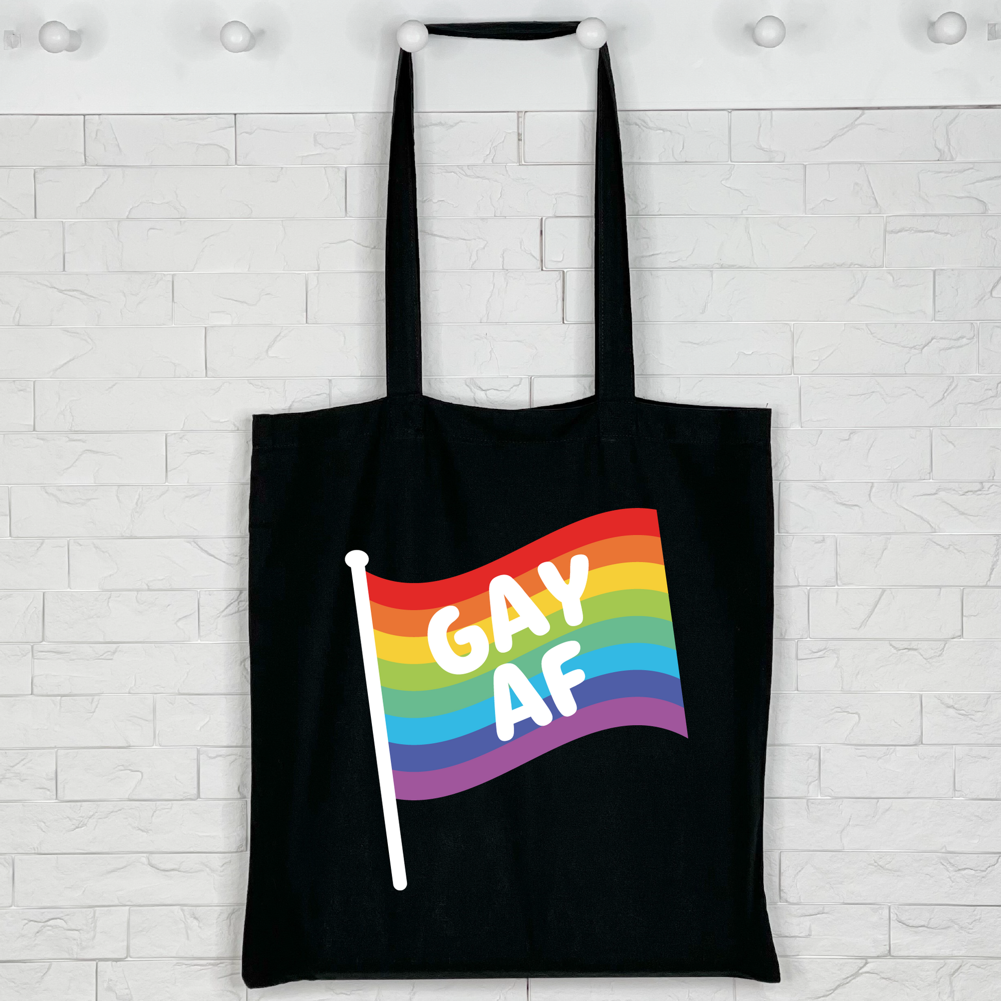 GAY AF Tote bag - black