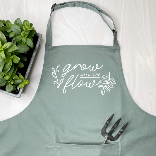 Grow With The Flow Sage Gardening Apron - Lovetree Design