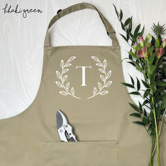 Personalised Initial Laurel Gardening Apron - Lovetree Design