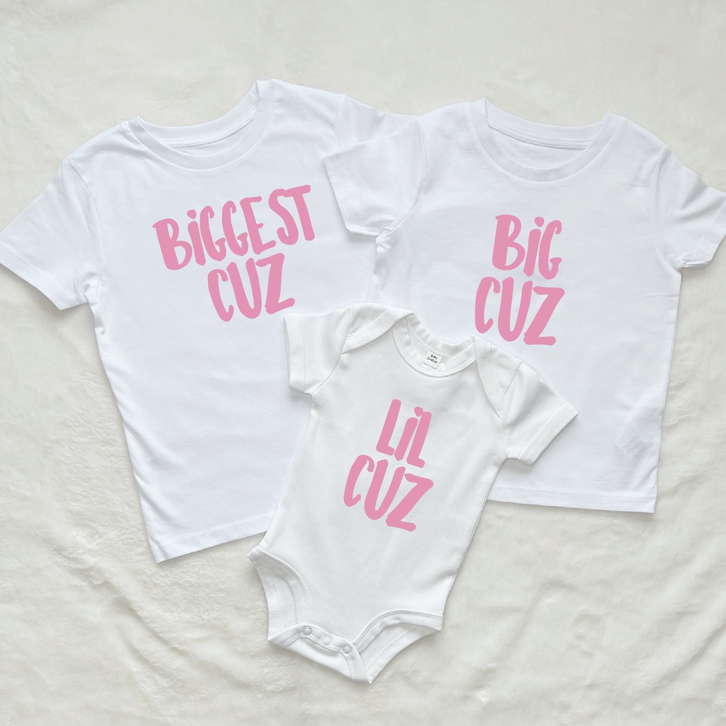 Biggest Cuz, Big Cuz And Lil Cuz Cousins T Shirt Set - Lovetree Design