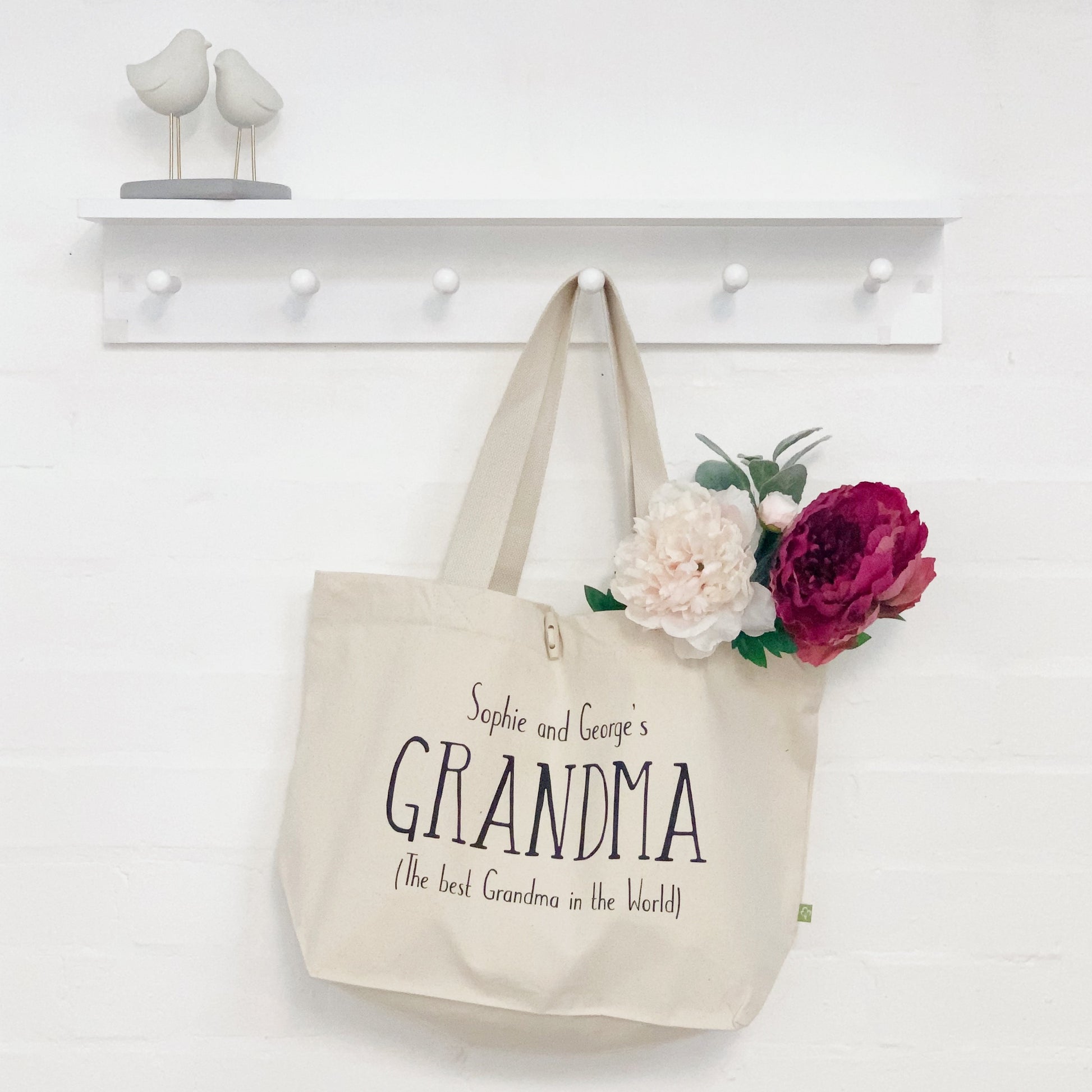 Personalised Organic Cotton Tote Bag For Grandma - Lovetree Design