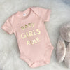 Baby Girls Rule Pink And Gold Babygrow - Lovetree Design