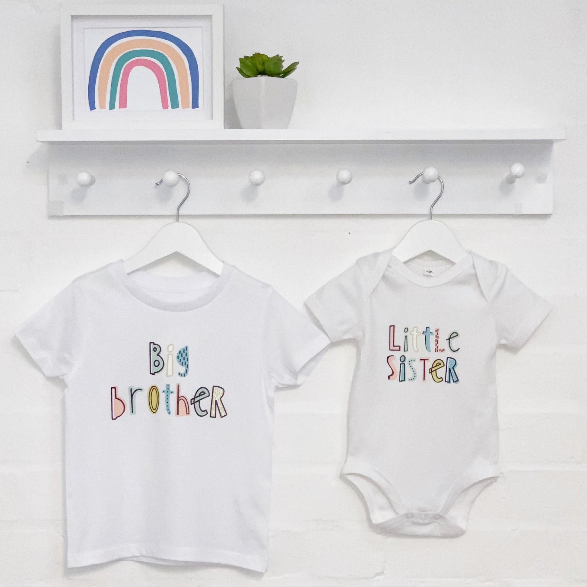 Dots And Dashes Unisex Brother Sister T Shirt Set - Lovetree Design