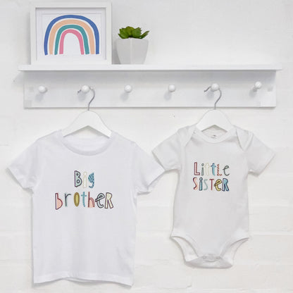 Dots And Dashes Unisex Brother Sister T Shirt Set - Lovetree Design