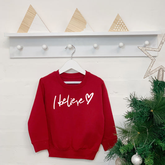 I Believe Kids Christmas Sweatshirt - Lovetree Design