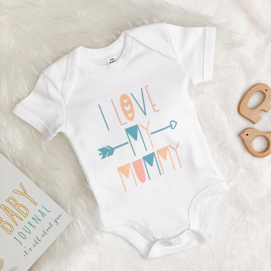 I Love Mummy Tribal Babygrow - Lovetree Design