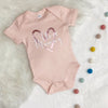 I Love Mummy Rosegold Heart Pink Babygrow - Lovetree Design