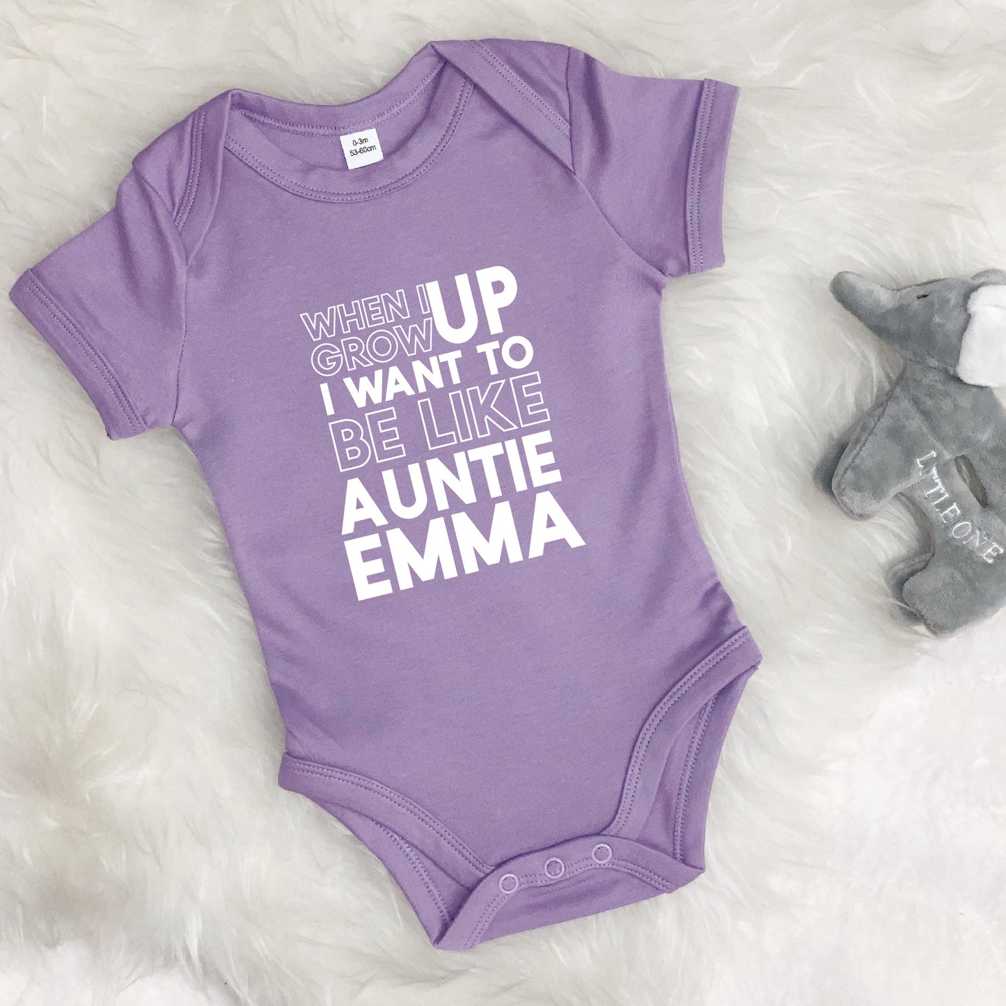 When I Grow Up I Want To Be Like… Personalised Babygrow - Lovetree Design